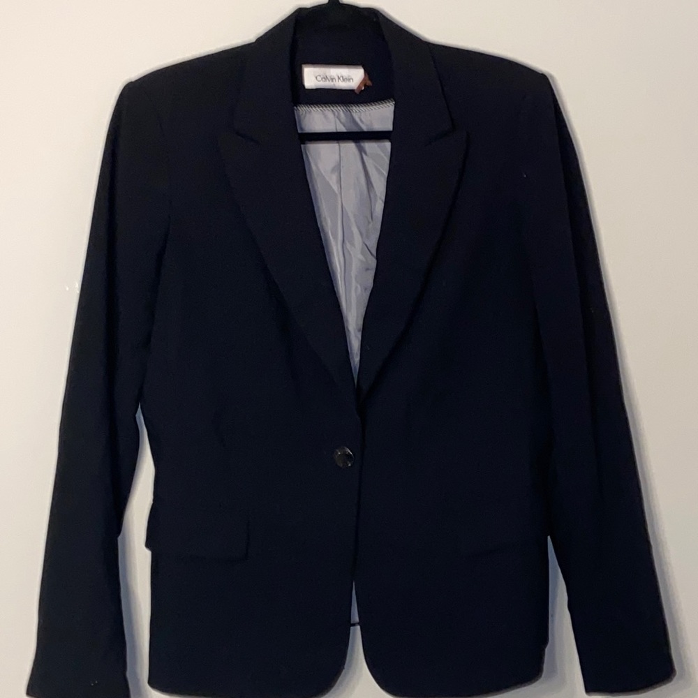 EUC Calvin Klein Size 10 Black Blazer